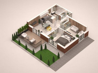 Apartament 3 camere + gradina - Complex Nou - Predare in Martie 2027